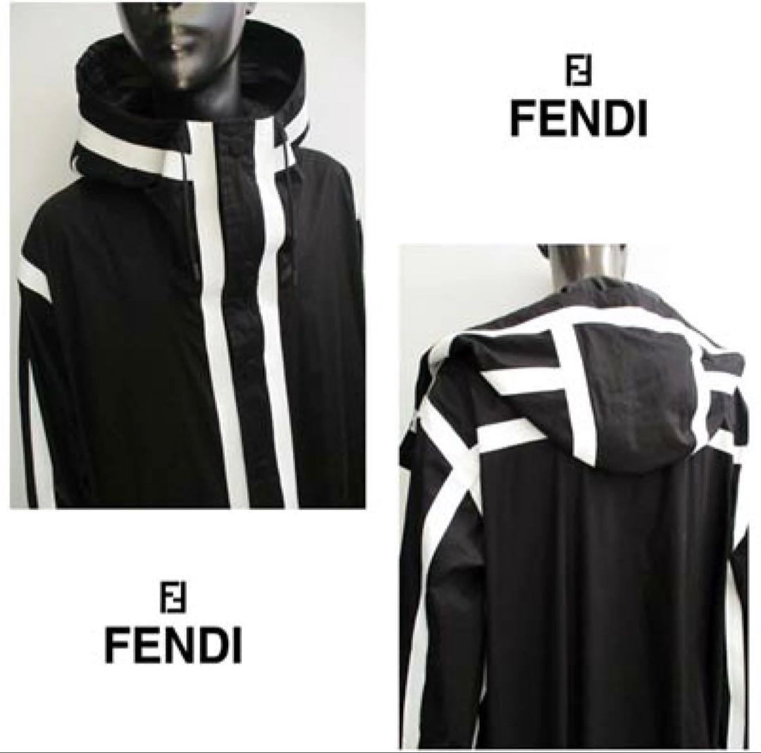 希少！！FENDI 46ストライプデザイン ナイロンジャケット 希少！！FENDI 46ストライプデザイン ナイロンジャケット - メルカリ